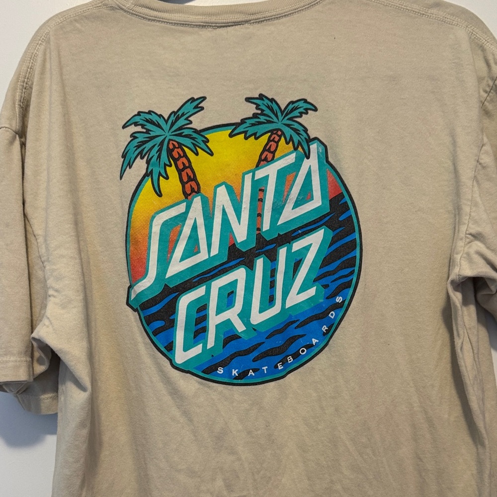 SANTA CRUZ Retreat Dot Tee Sand